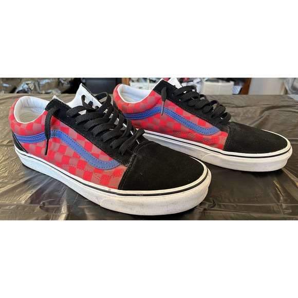 VANS Sneaker MENS 11 NAVY YELLOW RED OLD SKOOL OTW RALLY Checkerboard - Picture 1 of 8